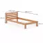 Posteľ borovica LK127–100x200 jelša,3