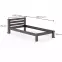 Posteľ borovica LK127–100x200 orech,3