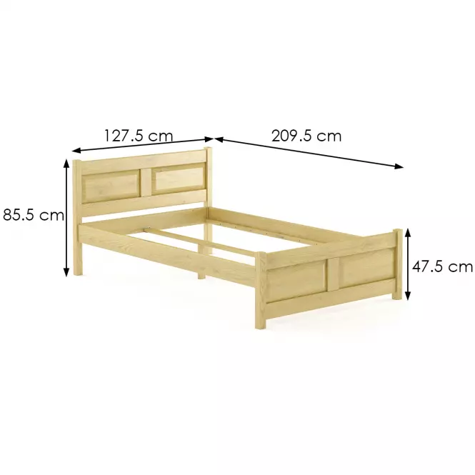 Posteľ buková LK109–120x200 cm prírodná