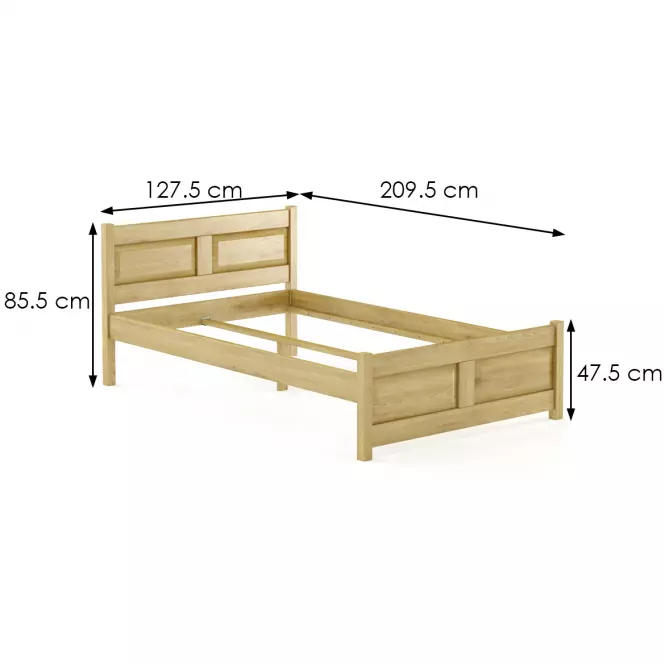 Posteľ buková LK109–120x200 rustikal,3