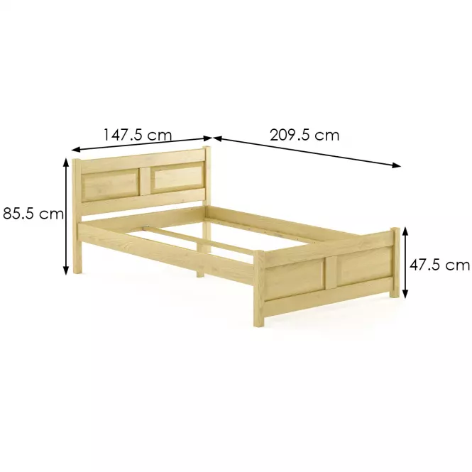 Posteľ buková LK109–140x200 prírodné,3