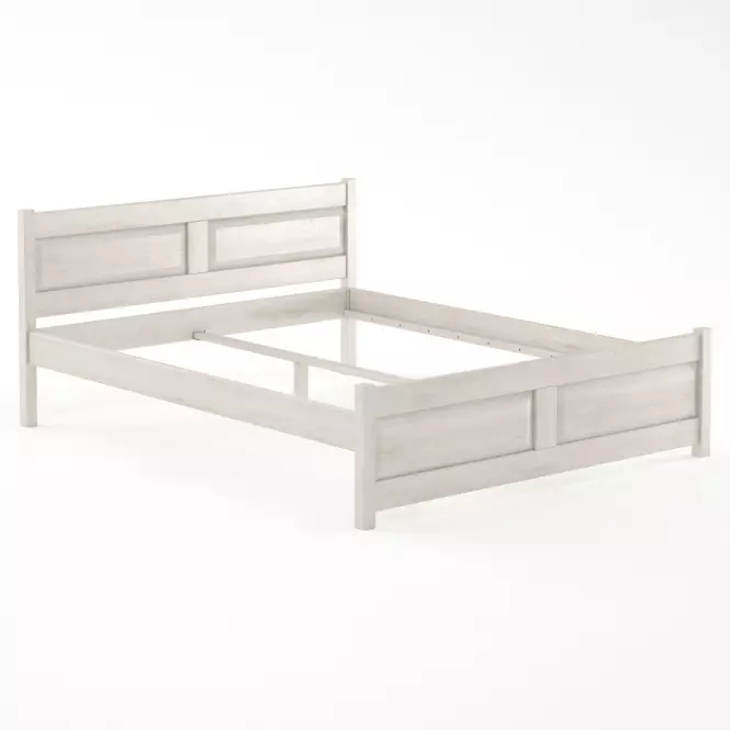 Posteľ buková LK109–160x200 bielený,2