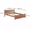 Posteľ buková LK109–160x200 cherry,3