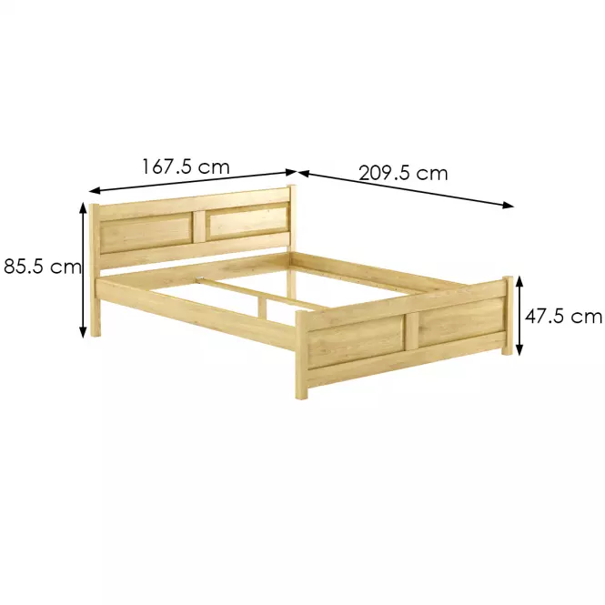Posteľ buková LK109–160x200 rustikal,3