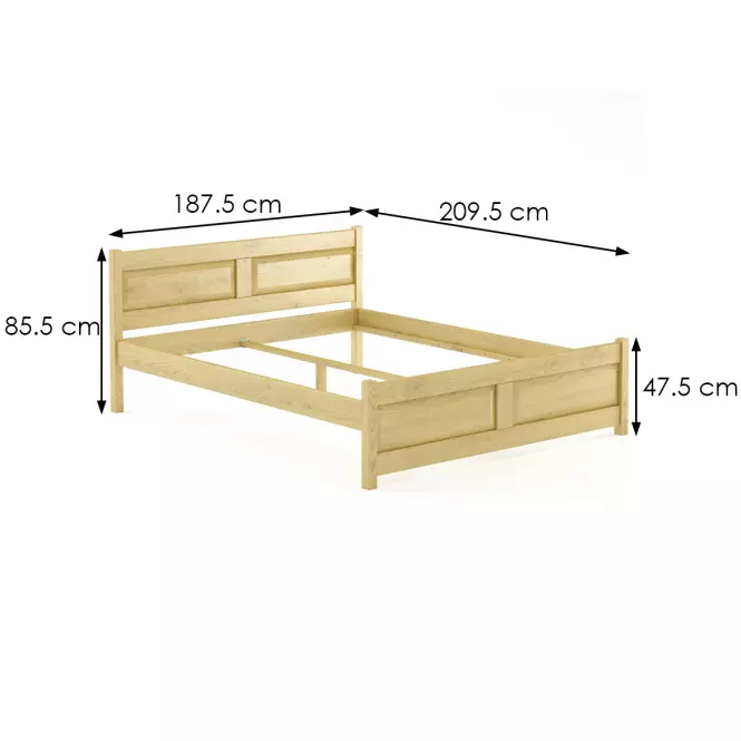 Posteľ buková LK109–180x200 prírodné,3