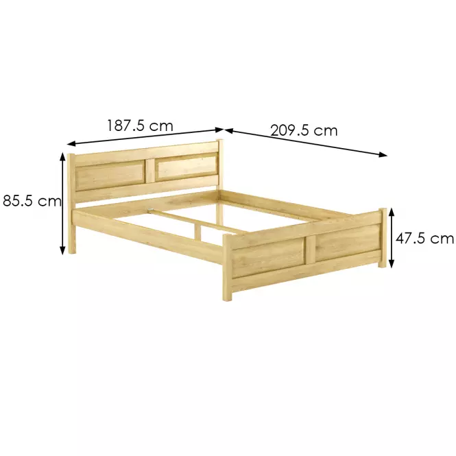 Posteľ buková LK109–180x200 rustikal,3