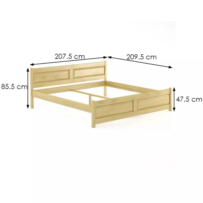 Posteľ buková LK109–200x200 prírodné