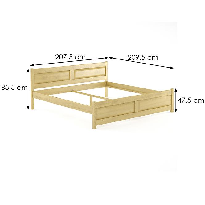 Posteľ buková LK109–200x200 prírodné,3