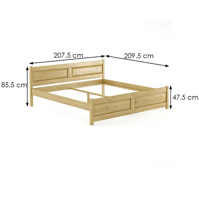 Posteľ buková LK109–200x200 rustikal