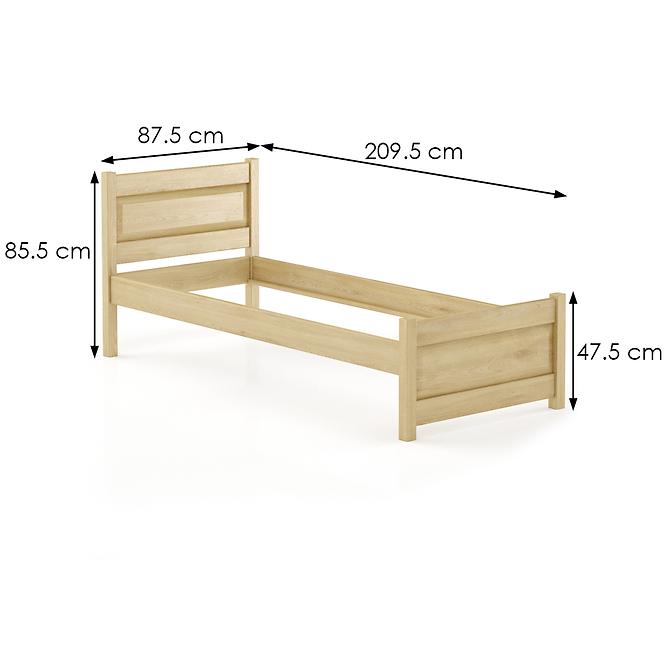 Posteľ buková LK120–80x200 prírodné