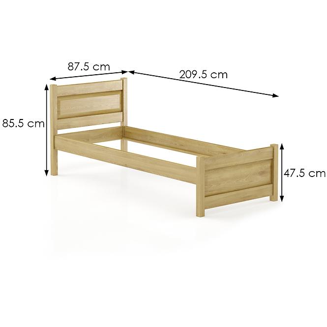 Posteľ buková LK120–80x200 rustikal