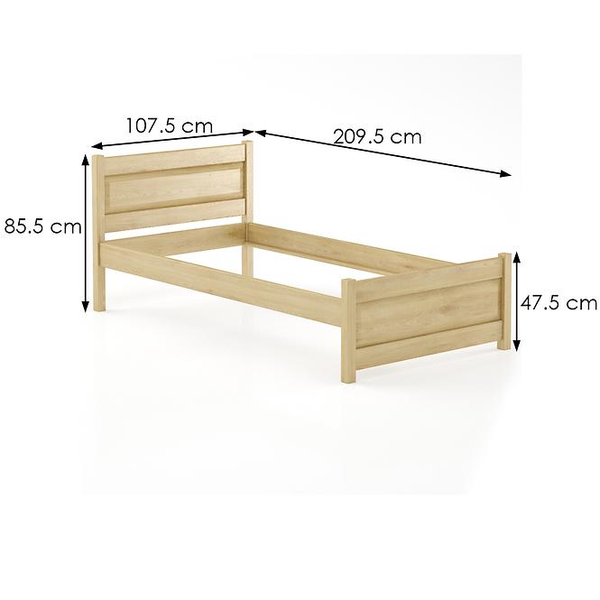 Posteľ buková LK120–100x200 prírodné