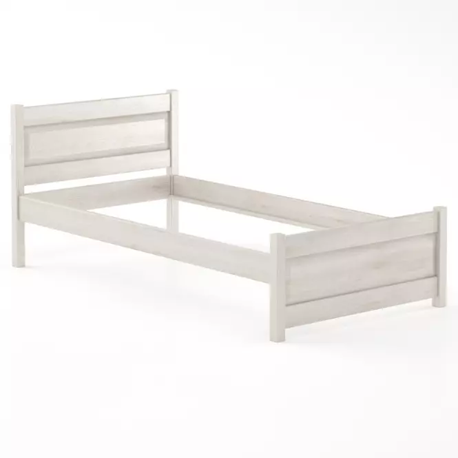 Posteľ buková LK120–100x200 bielený,2
