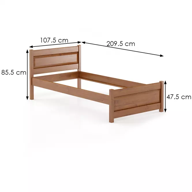 Posteľ buková LK120–100x200 cherry,3
