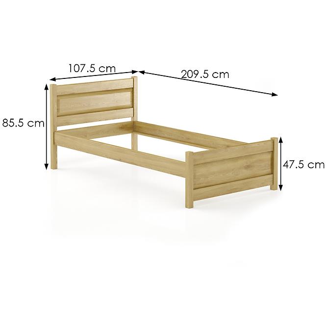 Posteľ buková LK120–100x200 rustikal