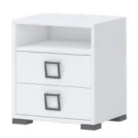 Nočný stolík Kiki NS2-BE/KI-15 white/white