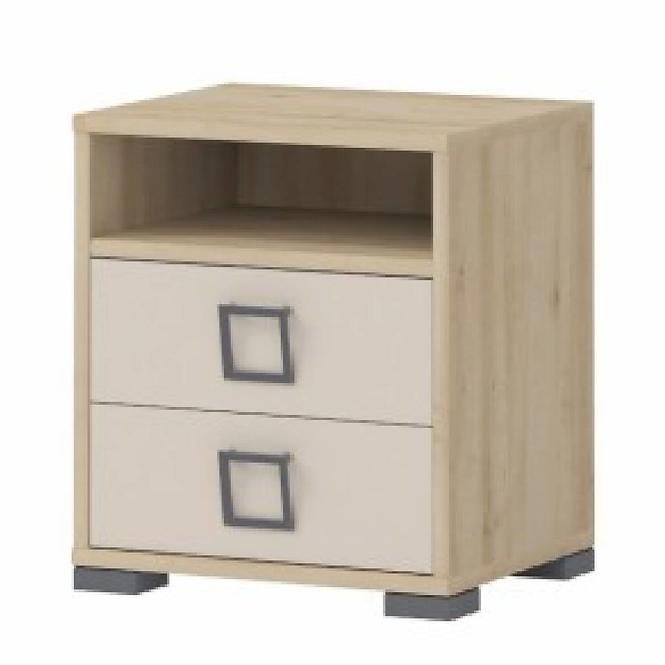 Nočný stolík Kiki NS2-BK/KI-01 beech/sand