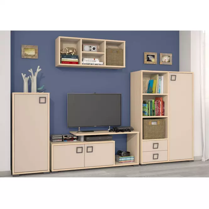Nočný stolík Kiki NS2-BK/KI-01 beech/sand