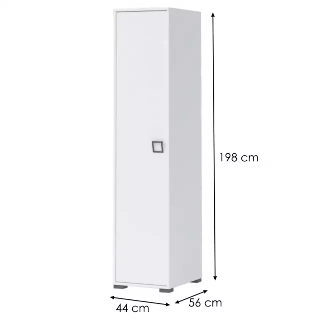 Skriňa 1D Kiki G1-BE/KI-15 white/white,2