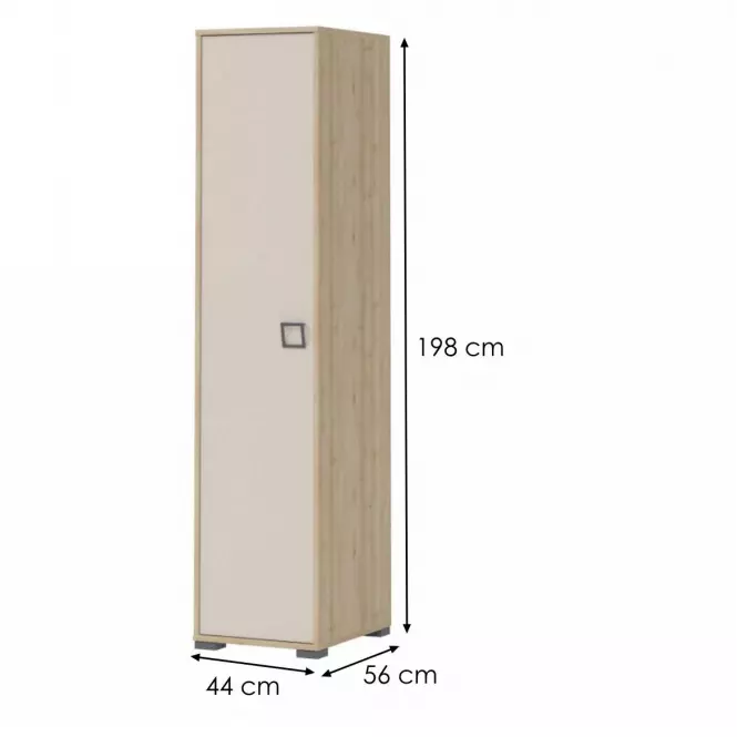 Skriňa 1D Kiki G1-BK/KI-01 beech/sand