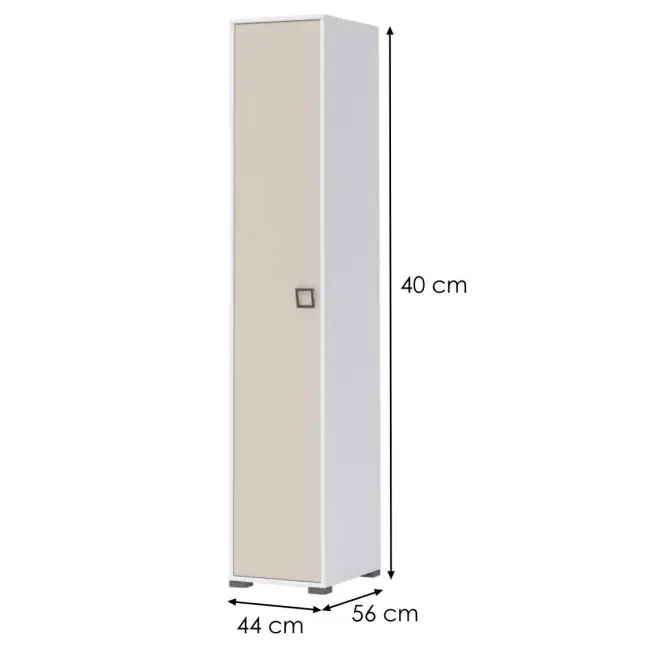 Skriňa 1D Kiki P1-BE/KI-01 white/sand,2