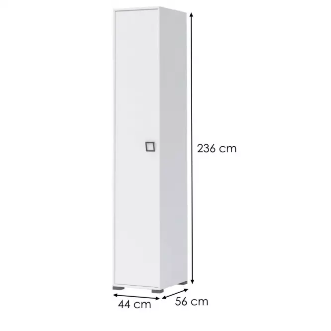 Skriňa 1D Kiki P1-BE/KI-15 white/white,2
