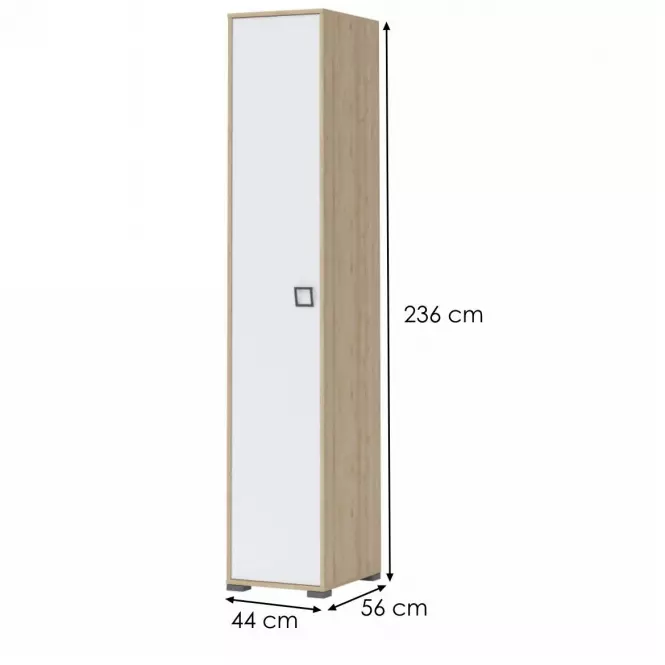 Skriňa 1D Kiki P1-BK/KI-15 beech/white,2