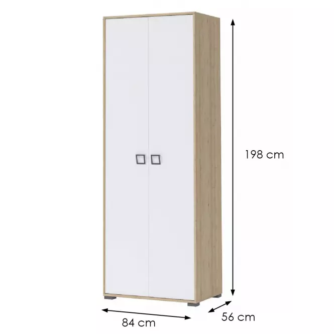 Skriňa 2D Kiki G2P-BK/KI-15 beech/white,2