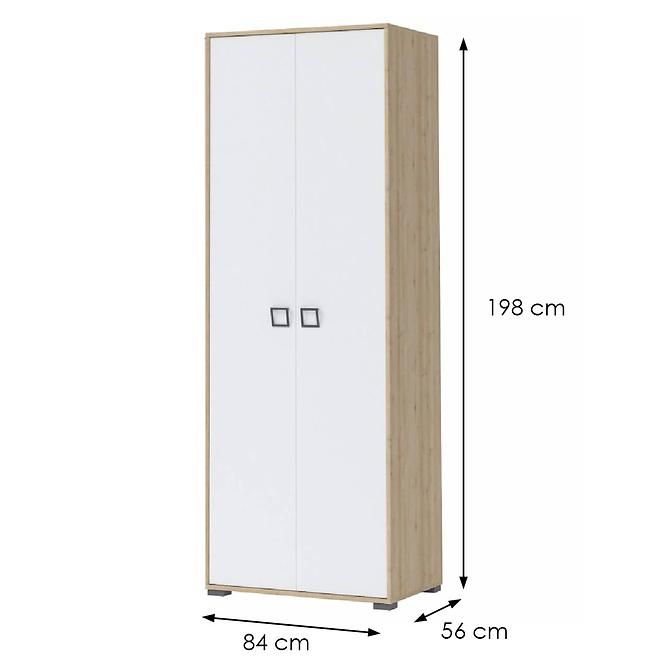 Skriňa 2D Kiki G2P-BK/KI-15 beech/white,2