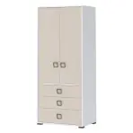 Skriňa 2D3S Kiki G23-BE/KI-01 white/sand