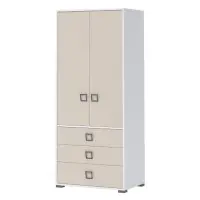 Skriňa 2D3S Kiki G23-BE/KI-01 white/sand