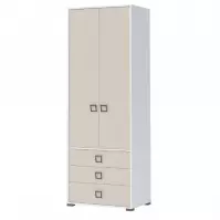 Skriňa 2D3S Kiki P23-BE/KI-01 white/sand