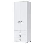 Skriňa 2D3S Kiki P23-BE/KI-15 white/white