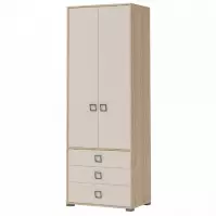 Skriňa 2D3S Kiki P23-BK/KI-01 beech/sand