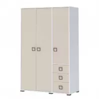 Skriňa 3D3S Kiki G33-BE/KI-01 white/sand