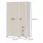 Skriňa 3D3S Kiki G33-BE/KI-01 white/sand,2