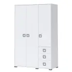 Skriňa 3D3S Kiki G33-BE/KI-15 white/white