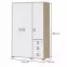 Skriňa 3D3S Kiki G33-BK/KI-15 beech/white,2