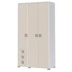 Skriňa 3D3S Kiki P33-BE/KI-01 white/sand