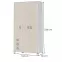 Skriňa 3D3S Kiki P33-BE/KI-01 white/sand,2