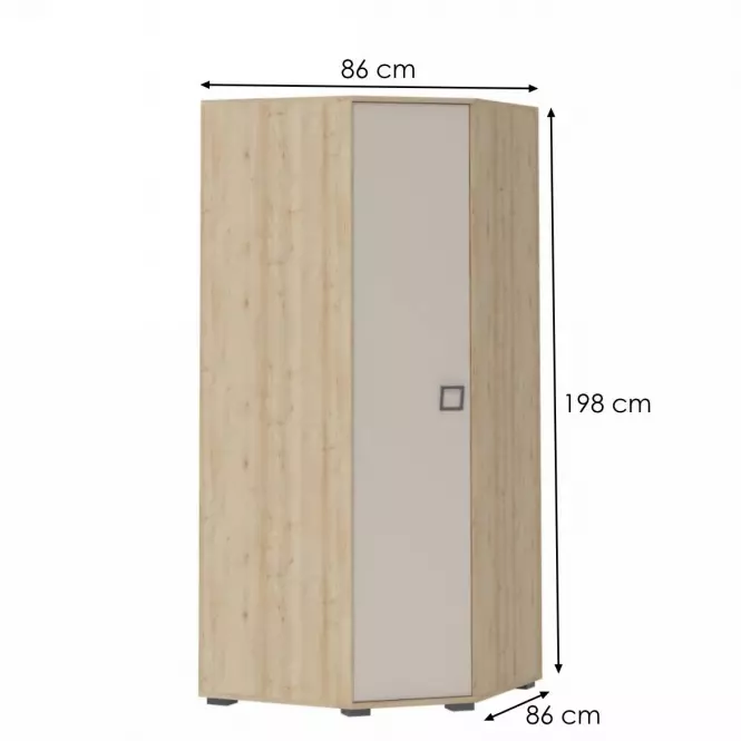 Skriňa 3D3S Kiki GUG-BK/KI-01 beech/sand