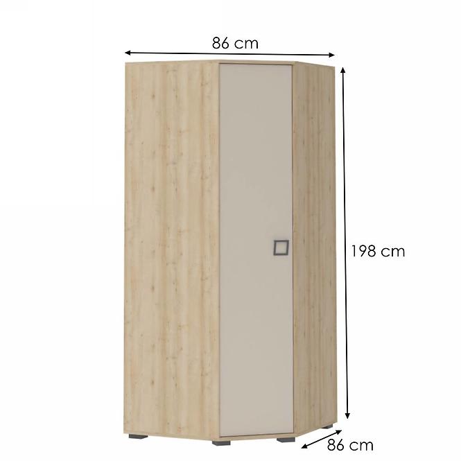 Skriňa 3D3S Kiki GUG-BK/KI-01 beech/sand