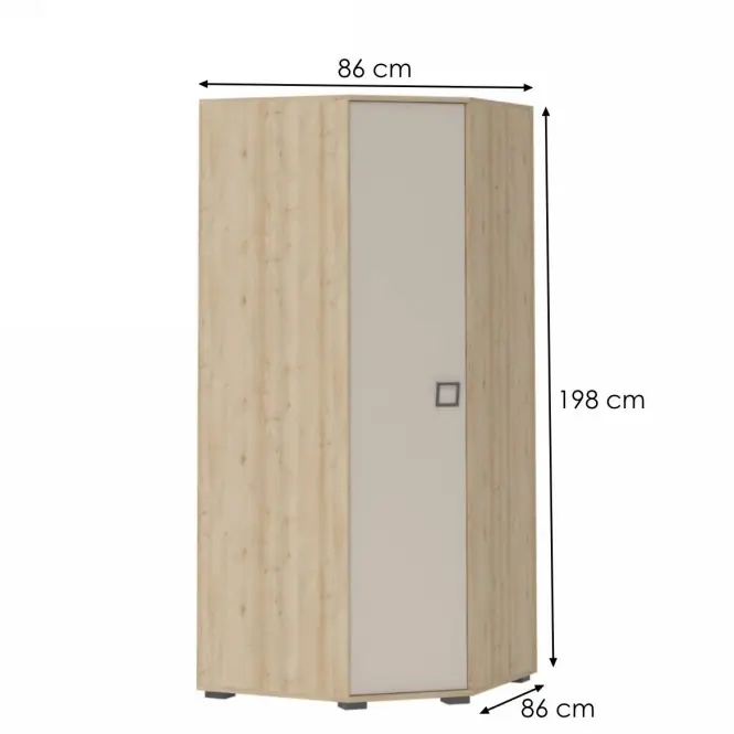 Skriňa 3D3S Kiki GUG-BK/KI-01 beech/sand,2