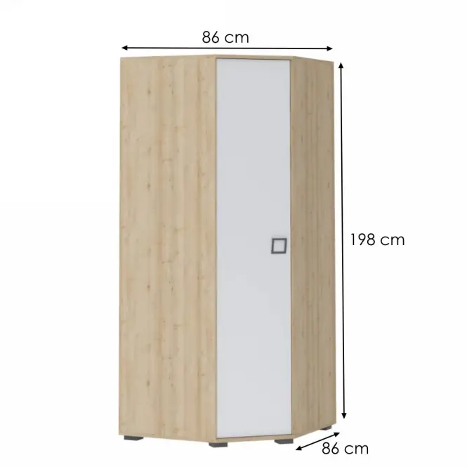 Skriňa 3D3S Kiki GUG-BK/KI-15 beech/white,2