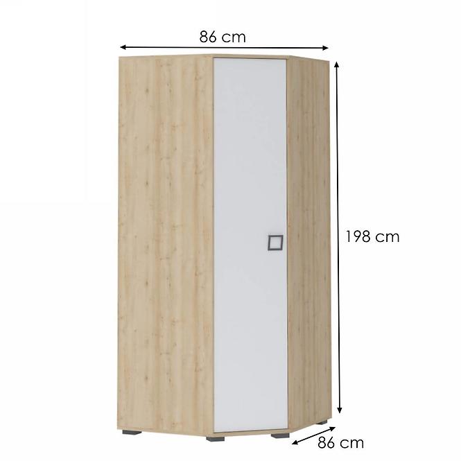 Skriňa 3D3S Kiki GUG-BK/KI-15 beech/white,2