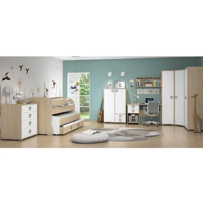 Skriňa 3D3S Kiki GUG-BK/KI-15 beech/white,3