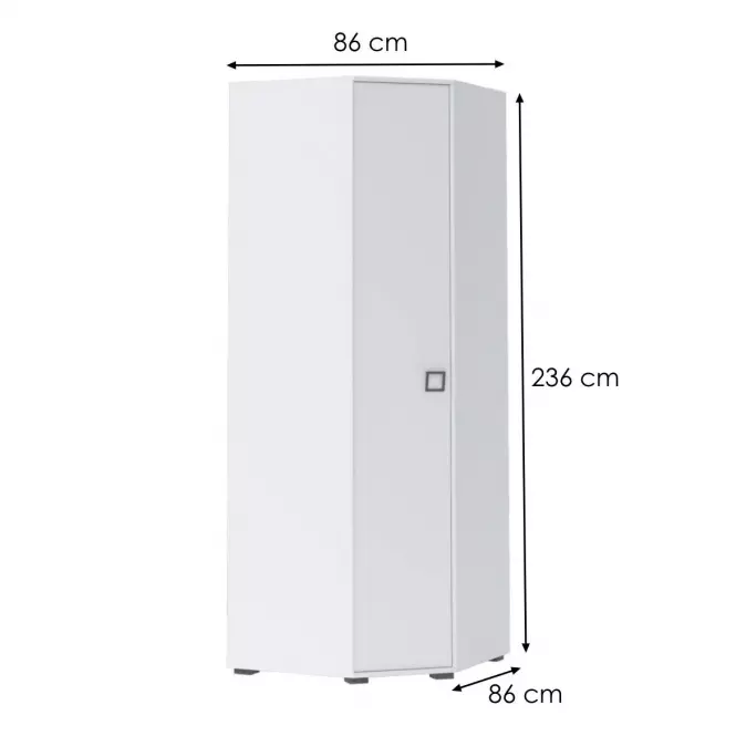 Skriňa 3D3S Kiki PUG-BE/KI-15 white/white
