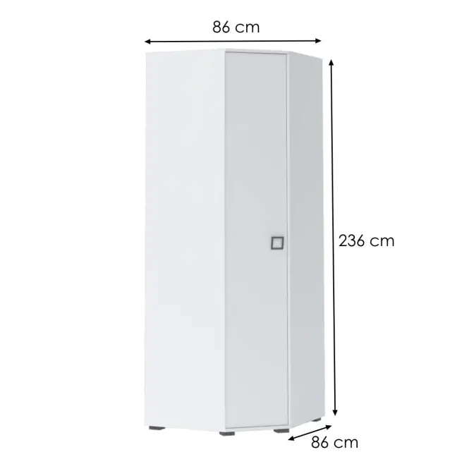 Skriňa 3D3S Kiki PUG-BE/KI-15 white/white,2