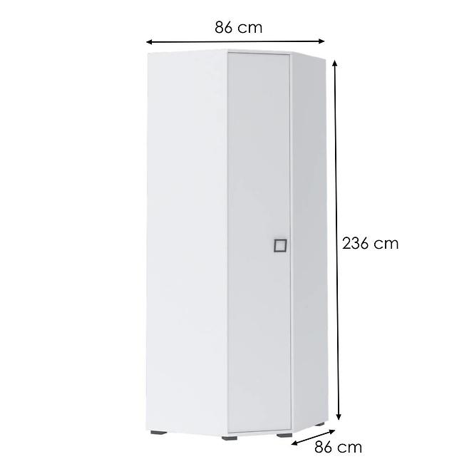 Skriňa 3D3S Kiki PUG-BE/KI-15 white/white,2