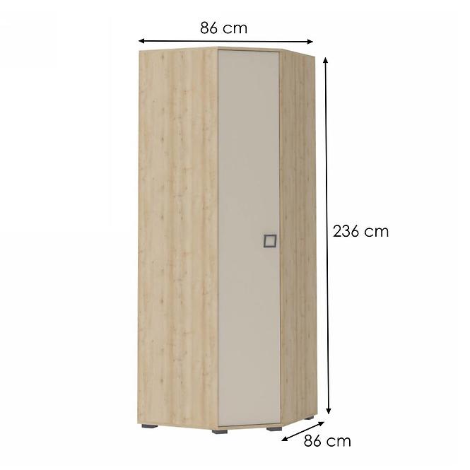 Skriňa 3D3S Kiki PUG-BK/KI-01 beech/sand